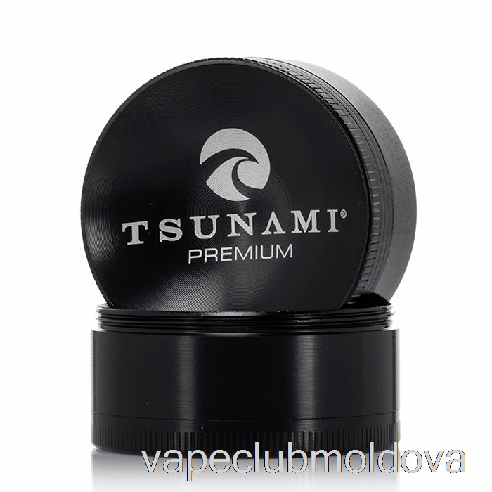 Kit De Vape Pod Tsunami 1,9 Inch 4 Piese Râșniță Superioară înfundată Negru (50 Mm)